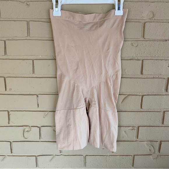Spanx Shapewear Women Tummy Control High-Waisted Power Short Beige Size XL - Picture 1 of 5